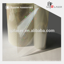 Hologram transparent think pet film with 12 micron thickness